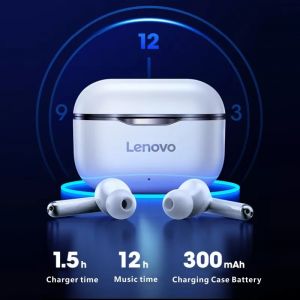 Babyshopp מותגים חדש מקורי Lenovo LP1 TWS אוזניות אלחוטיות Bluetooth 5.0 הפחתת רעש סטריאו כפול בס שליטת מגע בס המתנה ארוכה 300 mAh